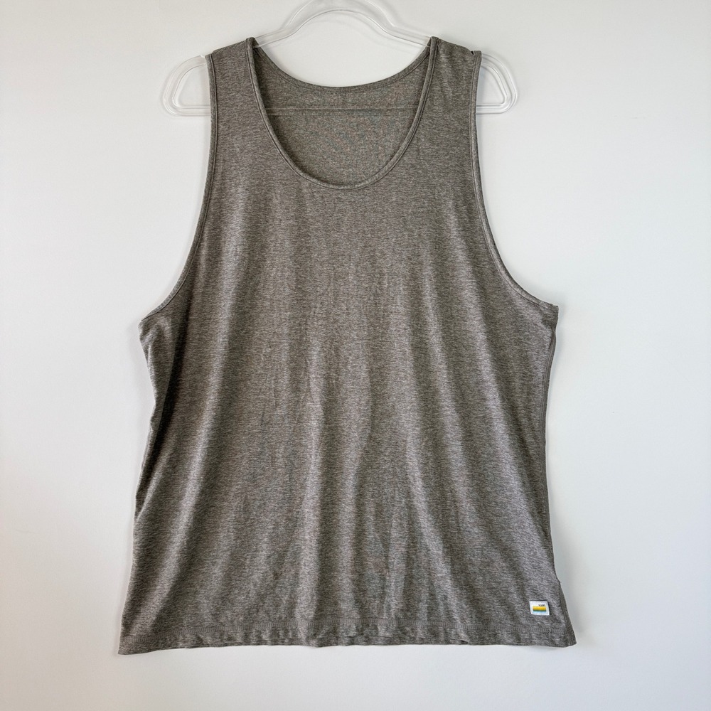 Vuori Strato Tech Tank Kids XL Charcoal Heather Grey V173 Performance Sleeveless